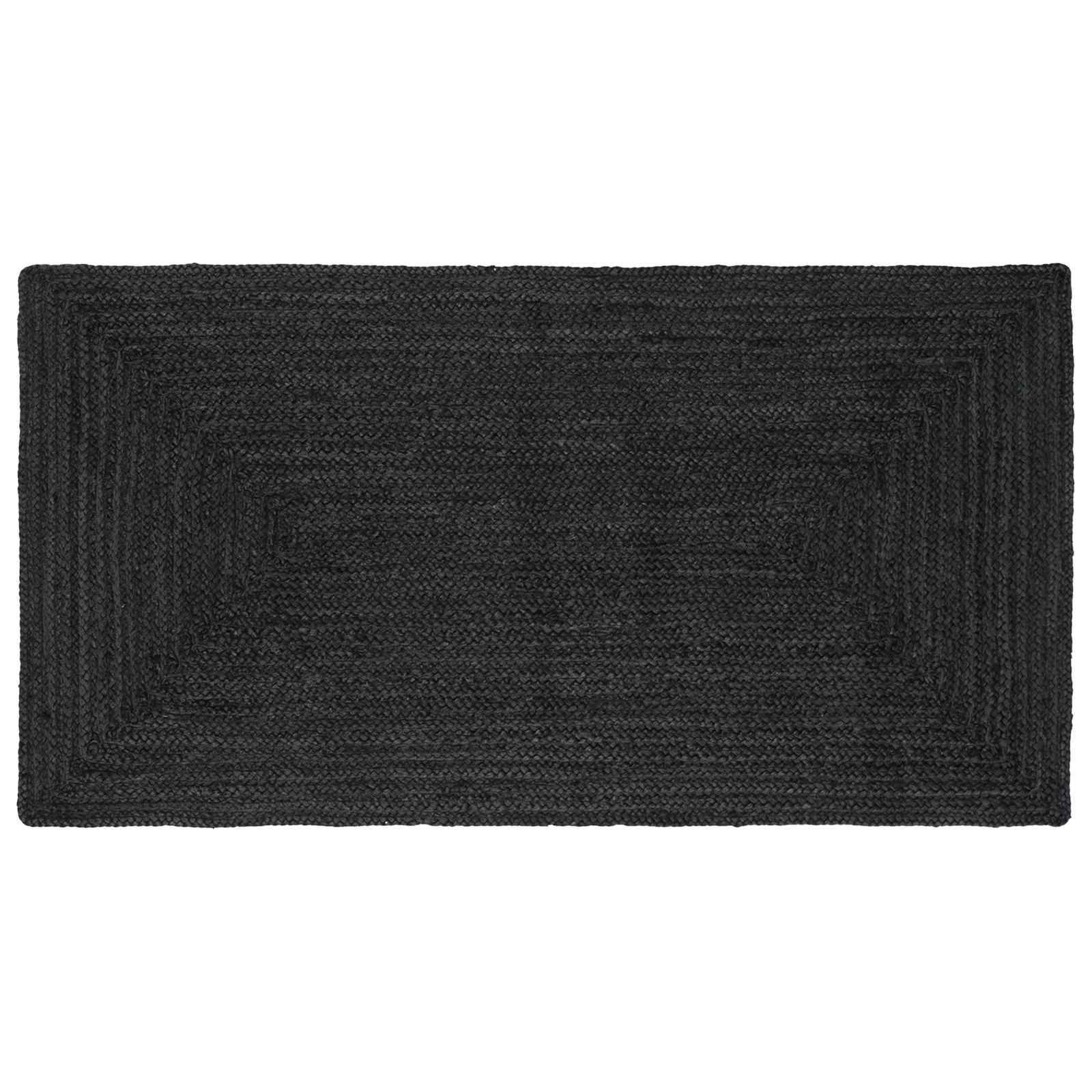 Vloerkleden Rechthoekig Donkergrijs 100 x 200 cm Jute