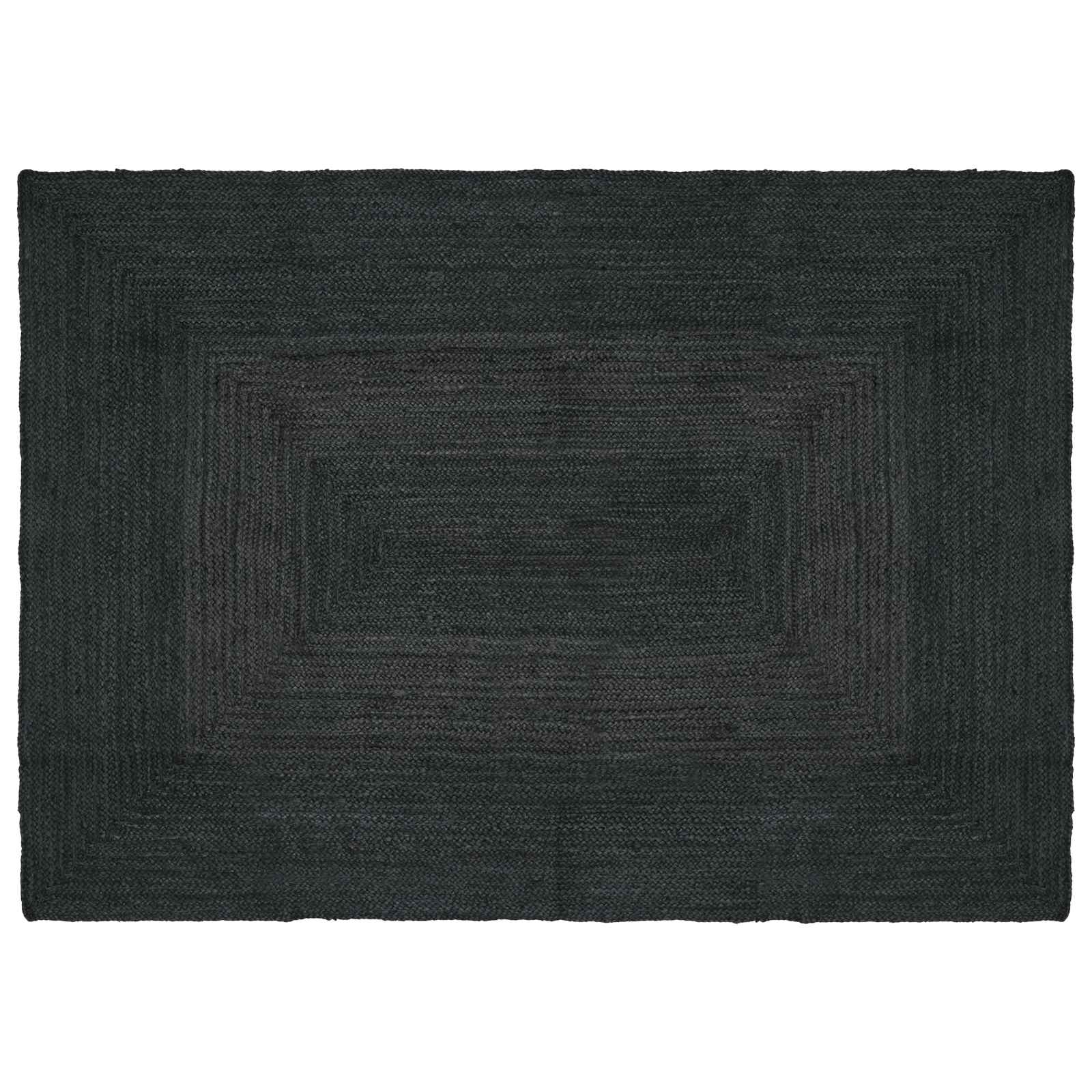 Vloerkleden Rechthoekig Donkergrijs 120 x 170 cm Jute