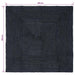Vloerkleden Vierkant Donkergrijs 200 x 200 cm Jute