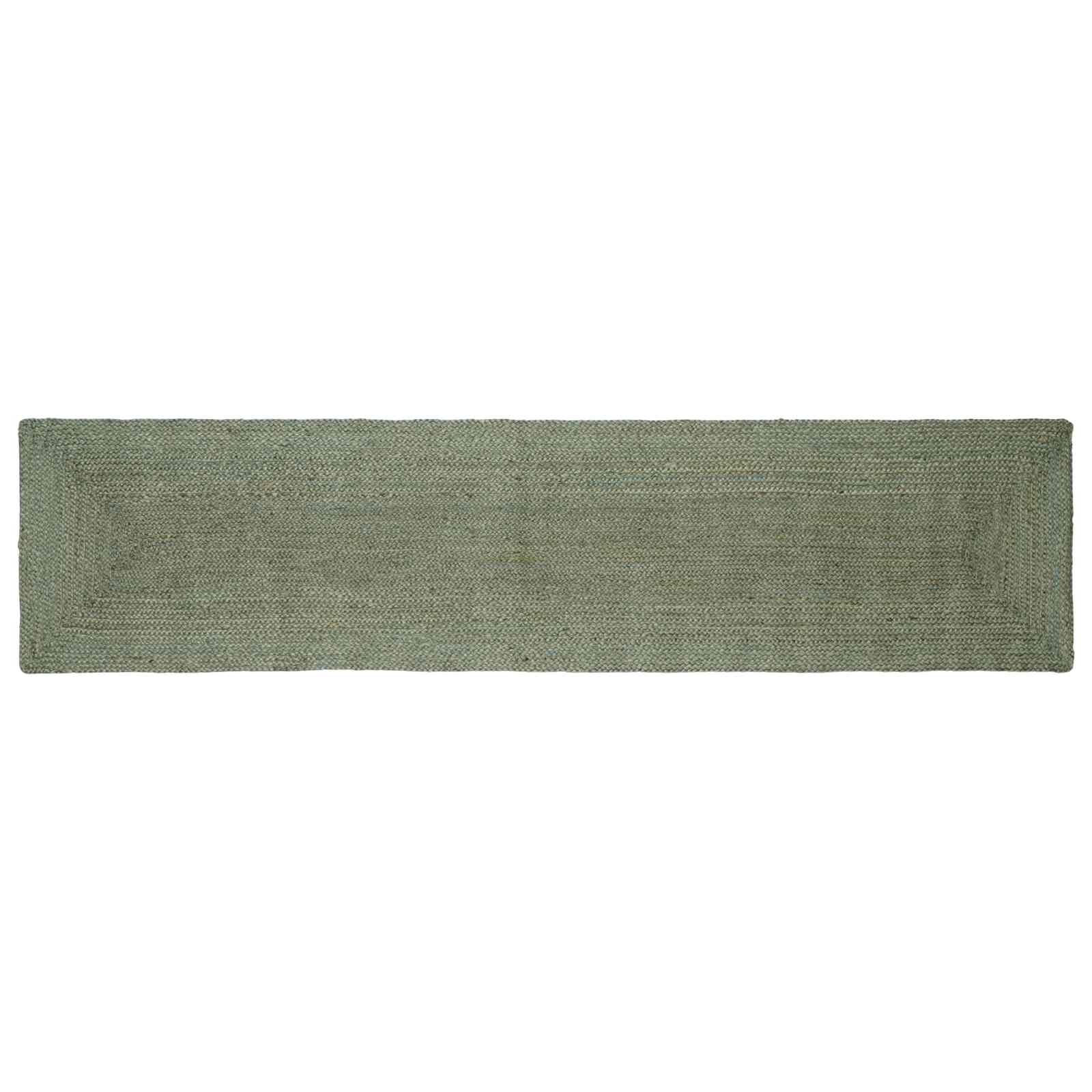 Vloerkleden Rechthoekig Olijfgroen 60 x 250 cm Jute