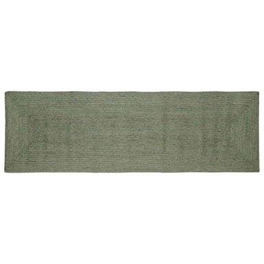 Vloerkleden Rechthoekig Olijfgroen 80 x 200 cm Jute