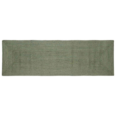 Vloerkleden Rechthoekig Olijfgroen 80 x 250 cm Jute