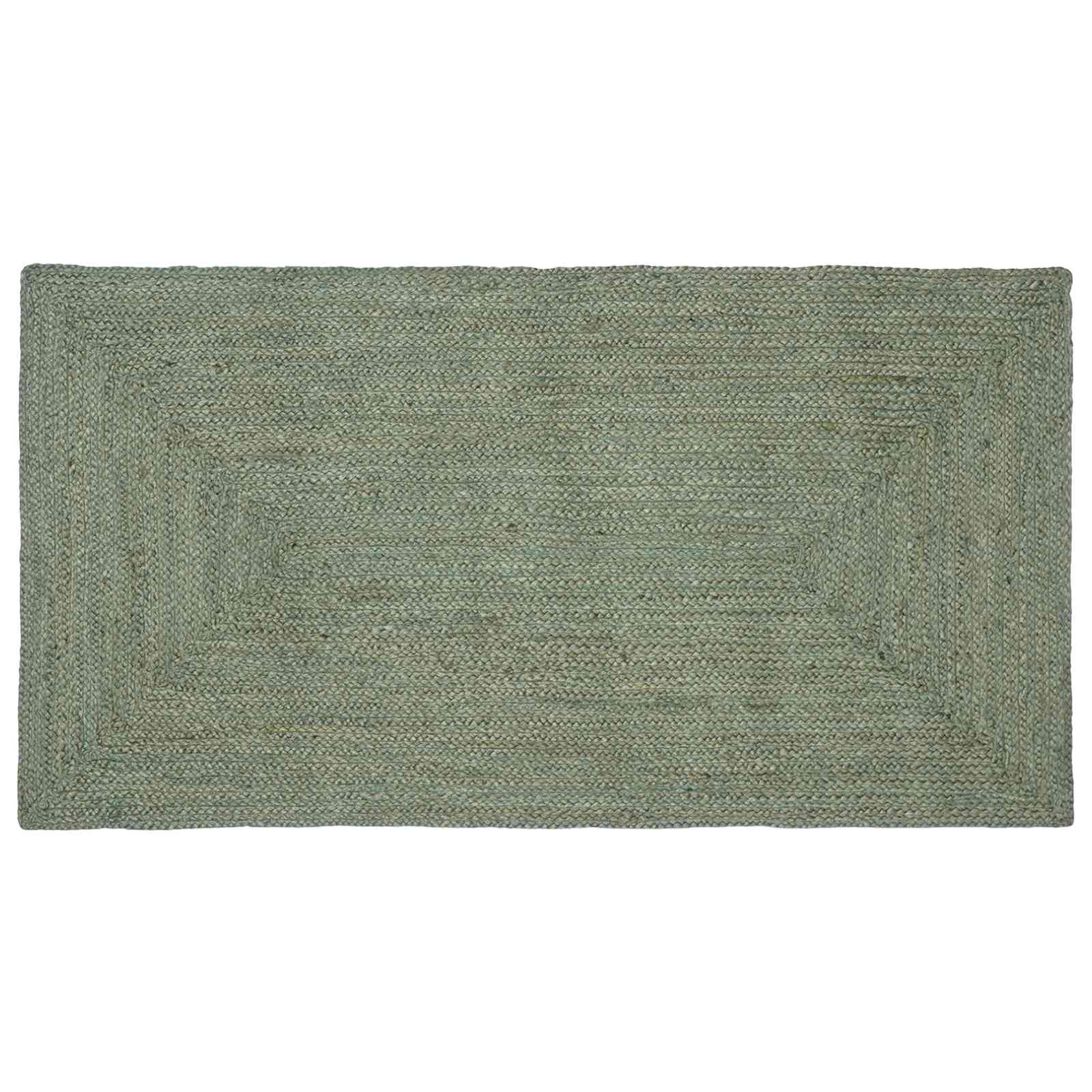 Vloerkleden Rechthoekig Olijfgroen 100 x 200 cm Jute