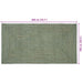 Vloerkleden Rechthoekig Olijfgroen 100 x 200 cm Jute