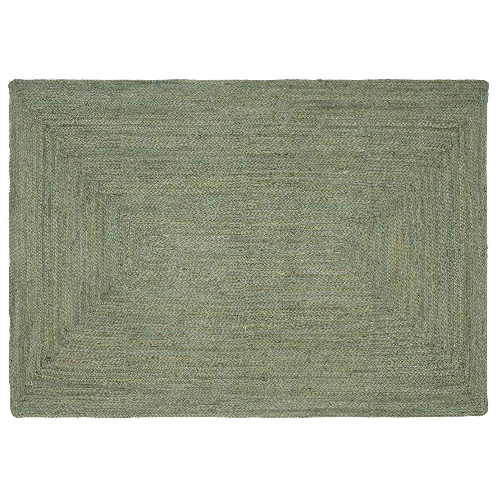 Vloerkleden Rechthoekig Olijfgroen 120 x 170 cm Jute