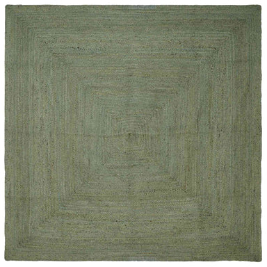 Vloerkleden Vierkant Olijfgroen 300 x 300 cm Jute