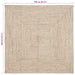 Vloerkleden Natuurlijk en Wit 120 x 120 cm Jute