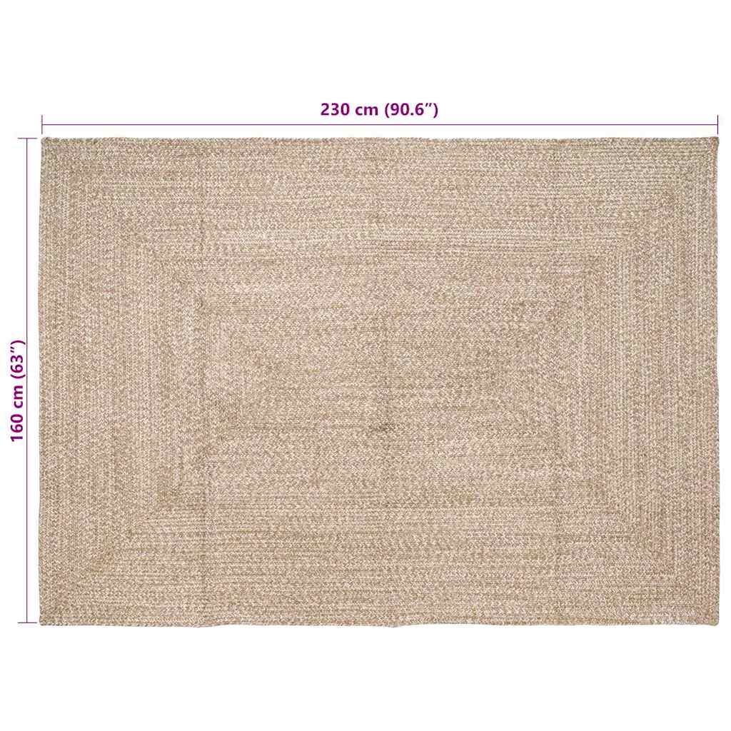 Vloerkleden Natuurlijk en Wit 160 x 230 cm Jute