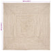 Vloerkleden Natuurlijk en Wit 240 x 240 cm Jute
