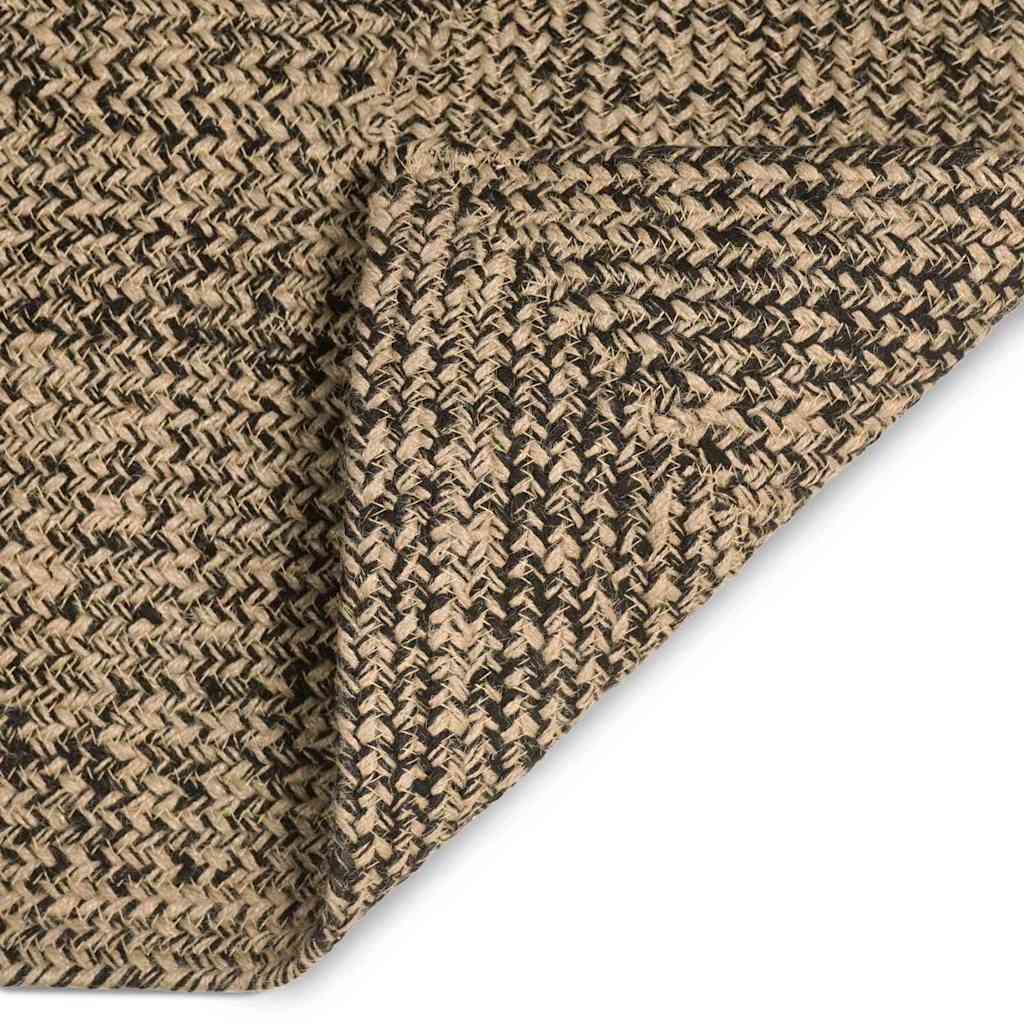 Vloerkleden Naturel en Zwart 80 x 200 cm Jute