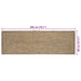 Vloerkleden Naturel en Zwart 80 x 200 cm Jute