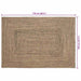 Vloerkleden Naturel en Zwart 120 x 170 cm Jute
