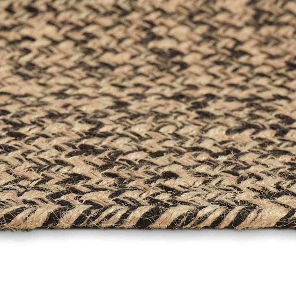 Vloerkleden Naturel en Zwart 160 x 230 cm Jute