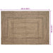 Vloerkleden Naturel en Zwart 160 x 230 cm Jute