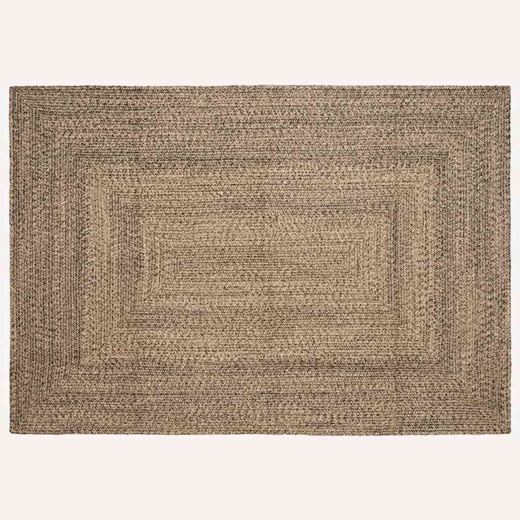 Vloerkleden Naturel en Zwart 200 x 290 cm Jute