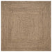 Vloerkleden Naturel en Zwart 240 x 240 cm Jute