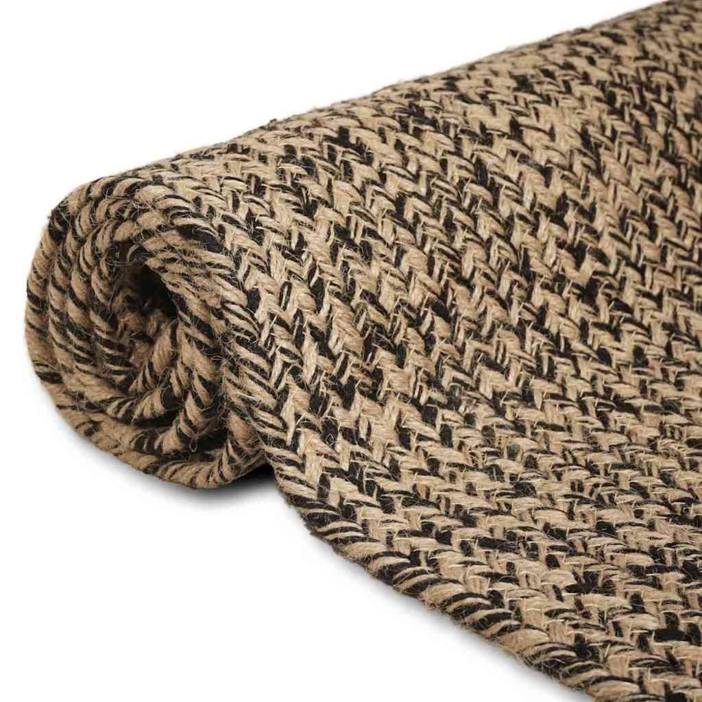Vloerkleden Naturel en Zwart 240 x 340 cm Jute