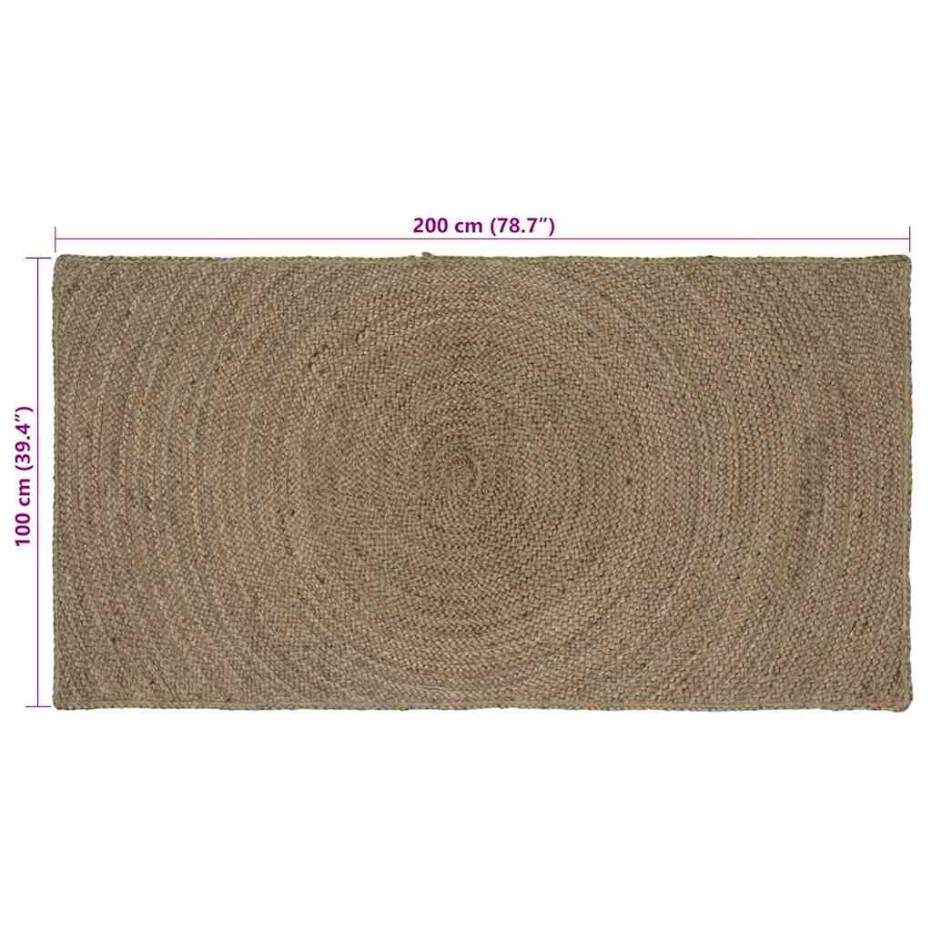 Vloerkleden Grijs 100 x 200 cm Jute