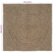 Vloerkleden Grijs 120 x 120 cm Jute
