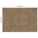 Vloerkleden Grijs 120 x 170 cm Jute