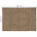 Vloerkleden Grijs 140 x 200 cm Jute