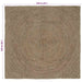 Vloerkleden Grijs 160 x 160 cm Jute