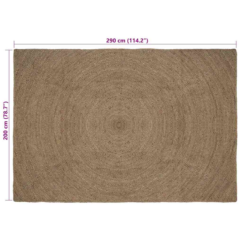Vloerkleden Grijs 200 x 290 cm Jute