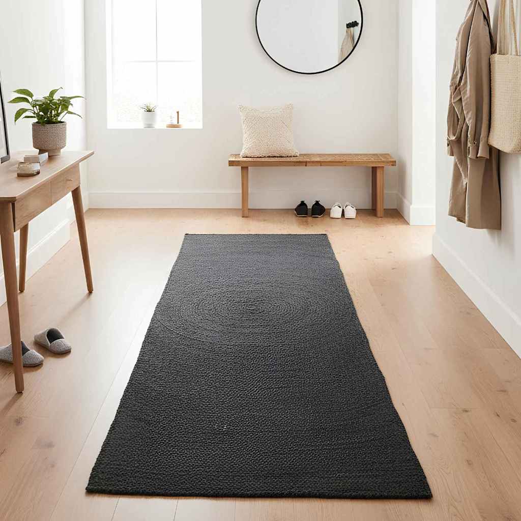 Vloerkleden Donkergrijs 80 x 150 cm Jute