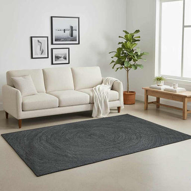 Vloerkleden Donkergrijs 120 x 170 cm Jute