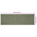 Vloerkleden Olijfgroen 80 x 200 cm Jute