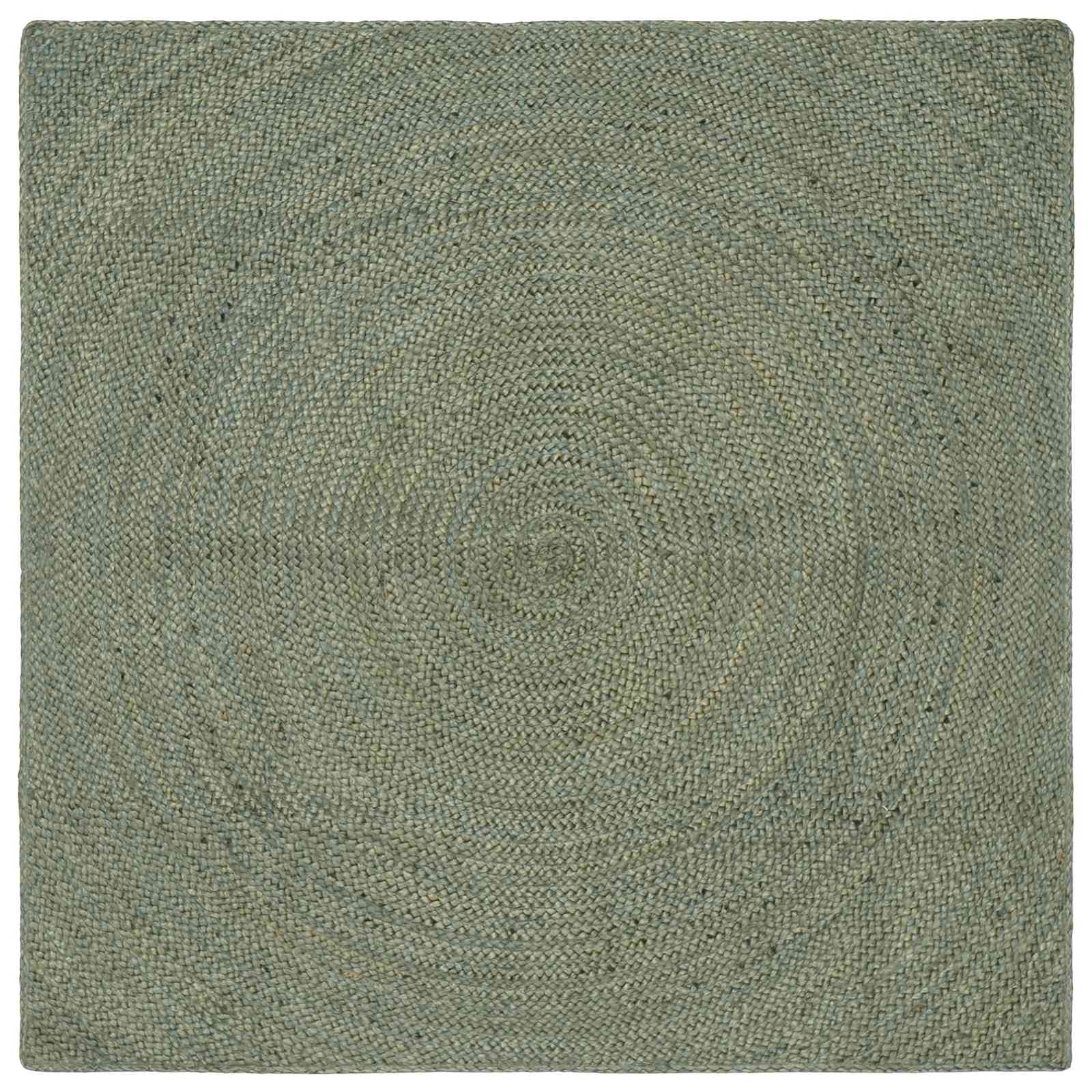 Vloerkleden Olijfgroen 120 x 120 cm Jute