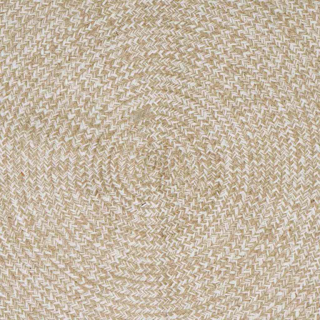 Vloerkleden Natuurlijk en Wit 120 x 120 cm Jute