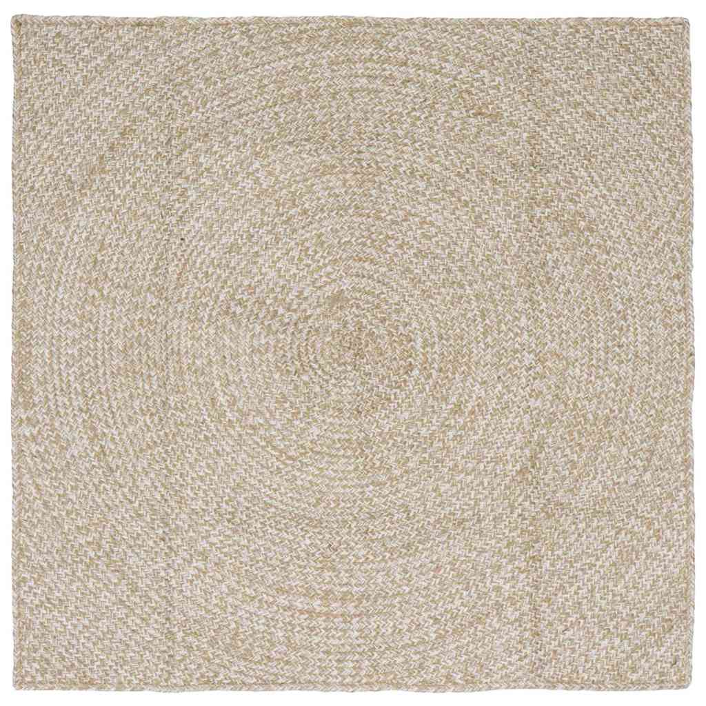 Vloerkleden Natuurlijk en Wit 120 x 120 cm Jute
