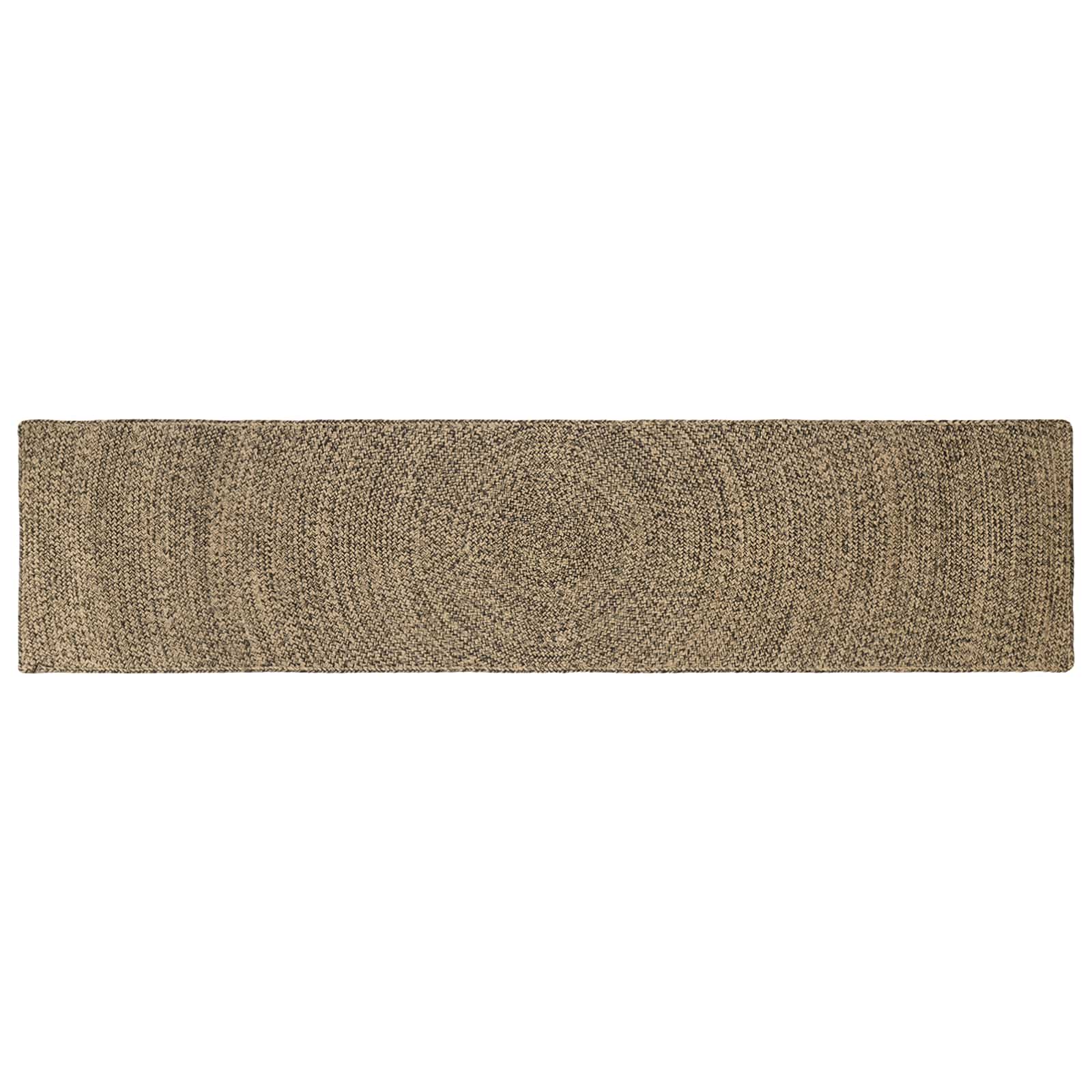 Vloerkleden Naturel en Zwart 60 x 200 cm Jute