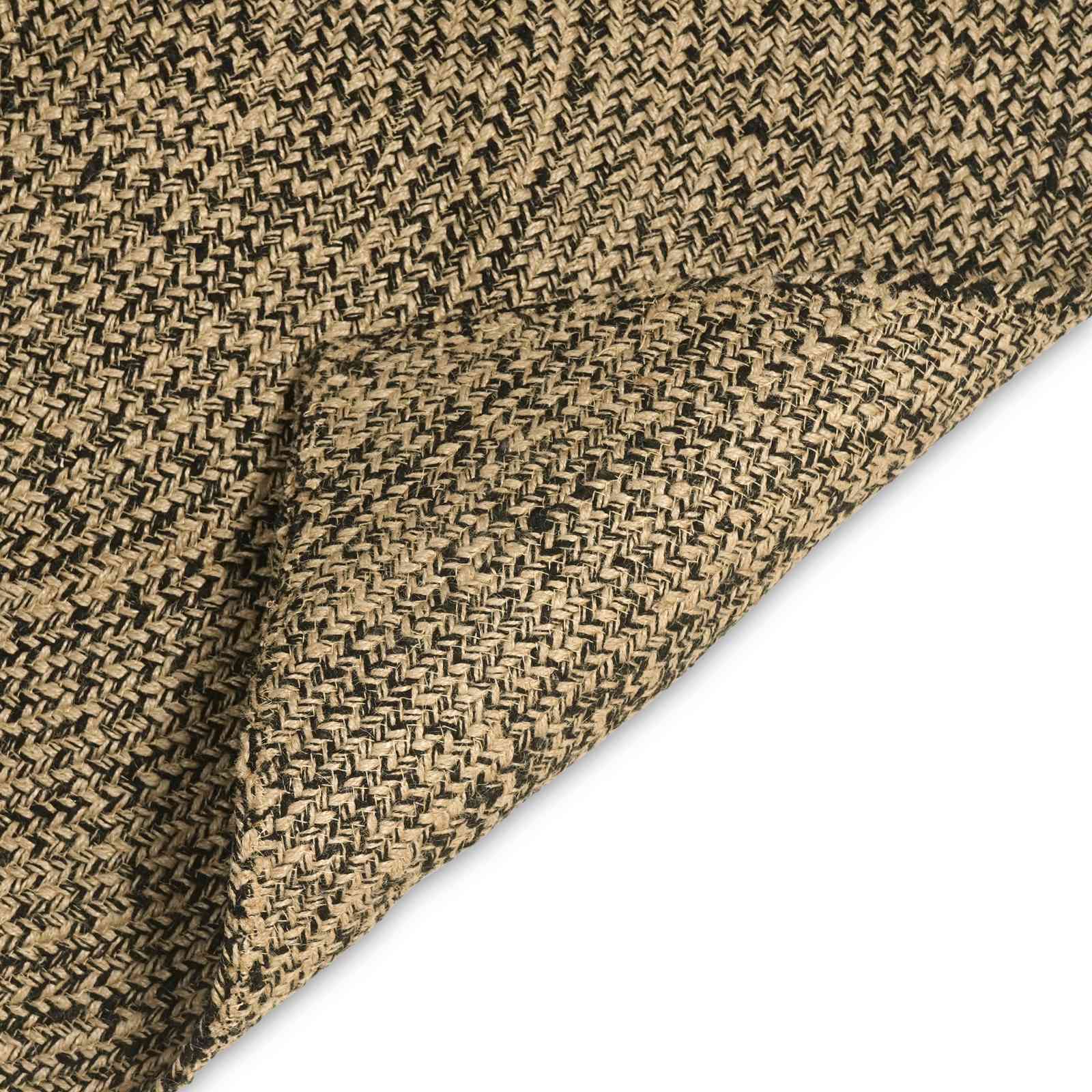 Vloerkleden Naturel en Zwart 80 x 200 cm Jute