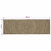 Vloerkleden Naturel en Zwart 80 x 200 cm Jute