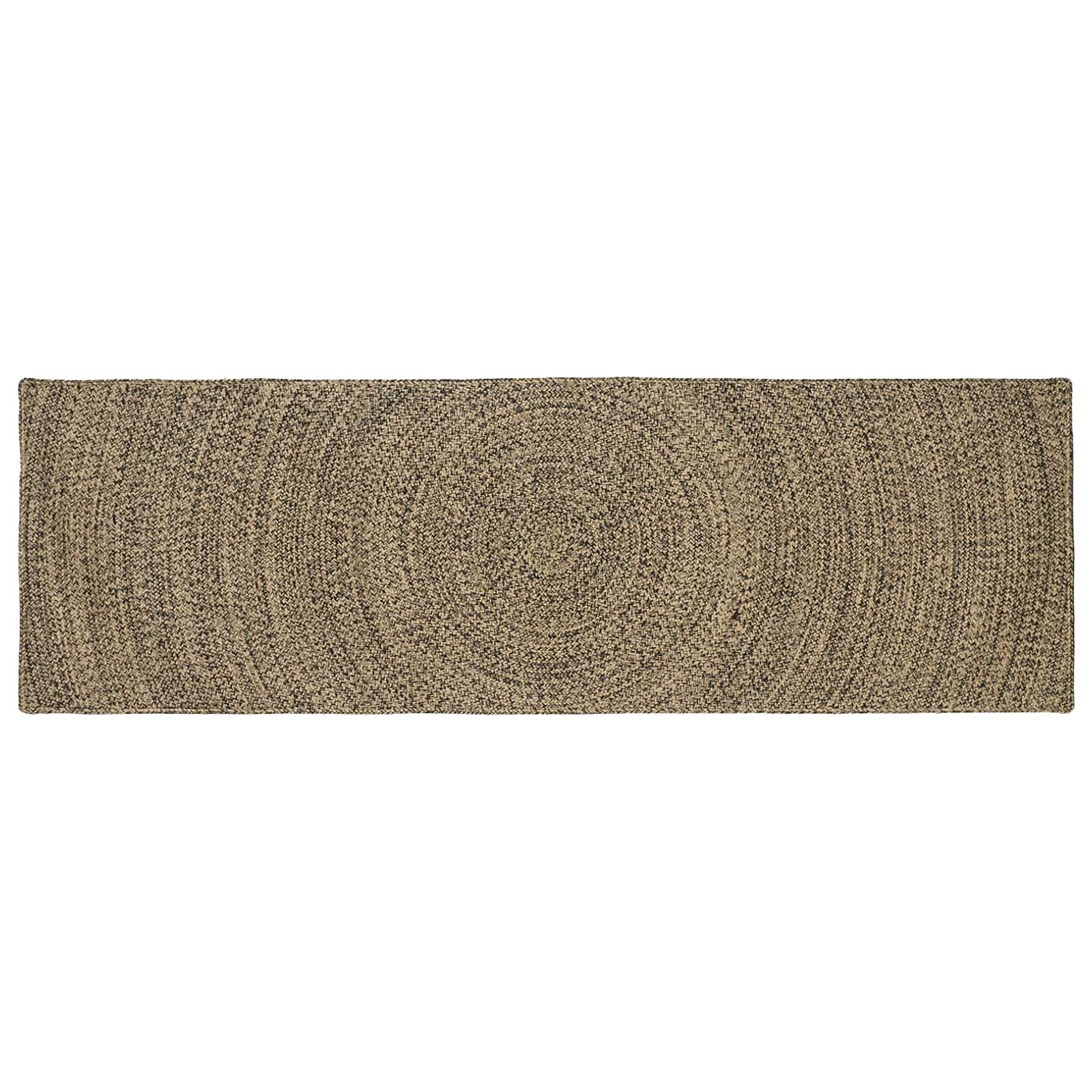 Vloerkleden Naturel en Zwart 80 x 250 cm Jute