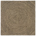 Vloerkleden Naturel en Zwart 120 x 120 cm Jute