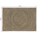 Vloerkleden Naturel en Zwart 120 x 170 cm Jute