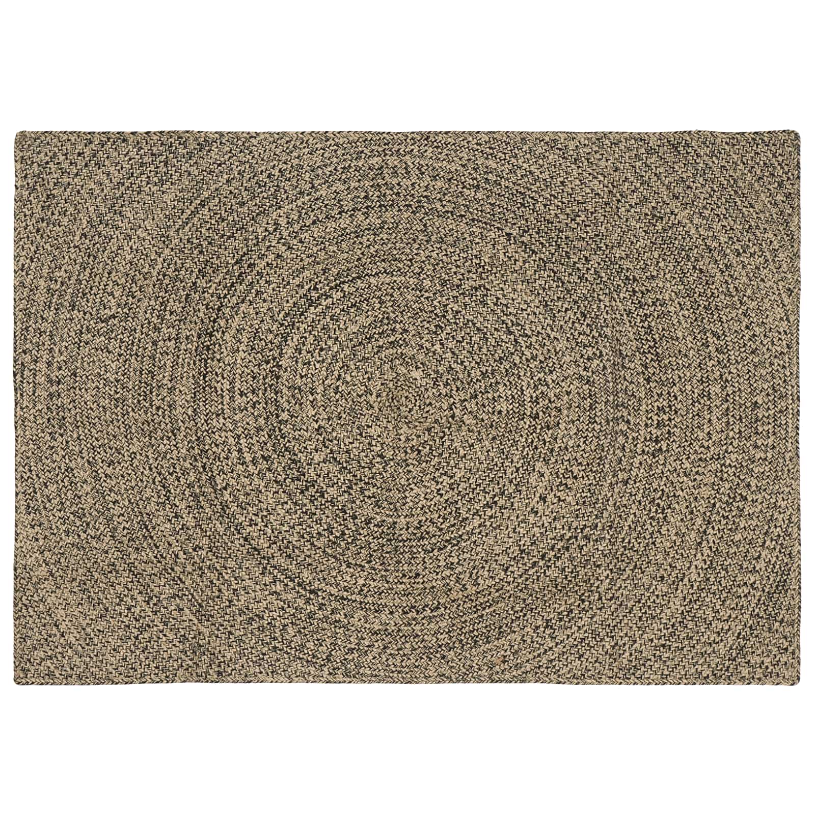 Vloerkleden Naturel en Zwart 140 x 200 cm Jute