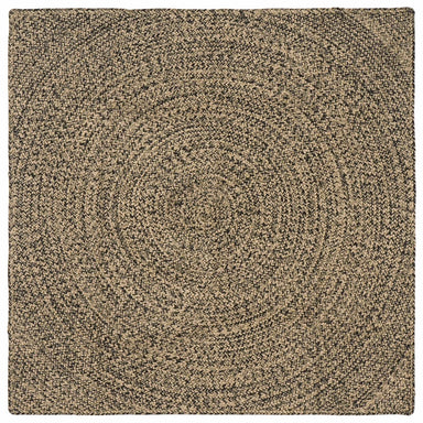 Vloerkleden Naturel en Zwart 160 x 160 cm Jute