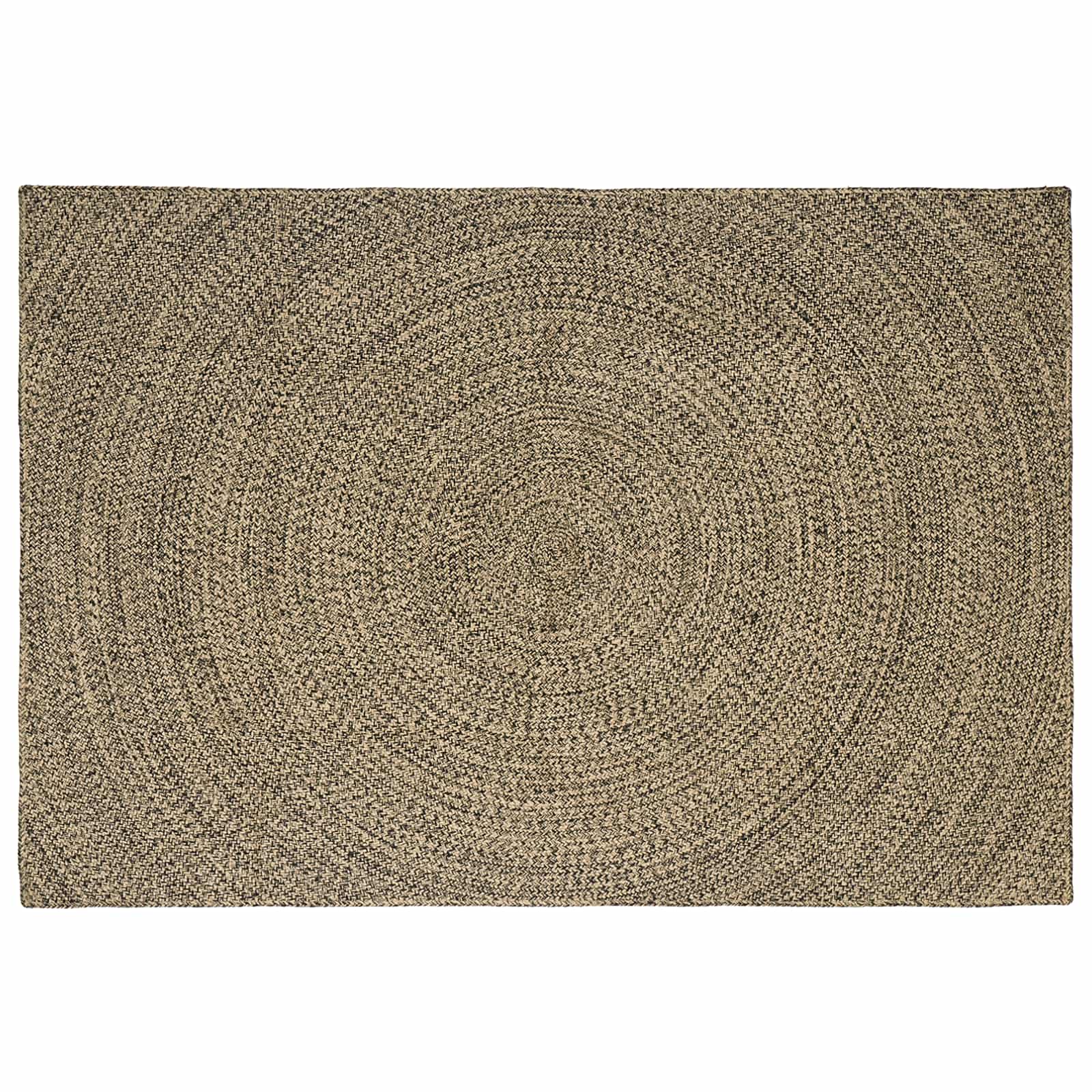 Vloerkleden Naturel en Zwart 160 x 230 cm Jute