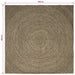 Vloerkleden Naturel en Zwart 200 x 200 cm Jute