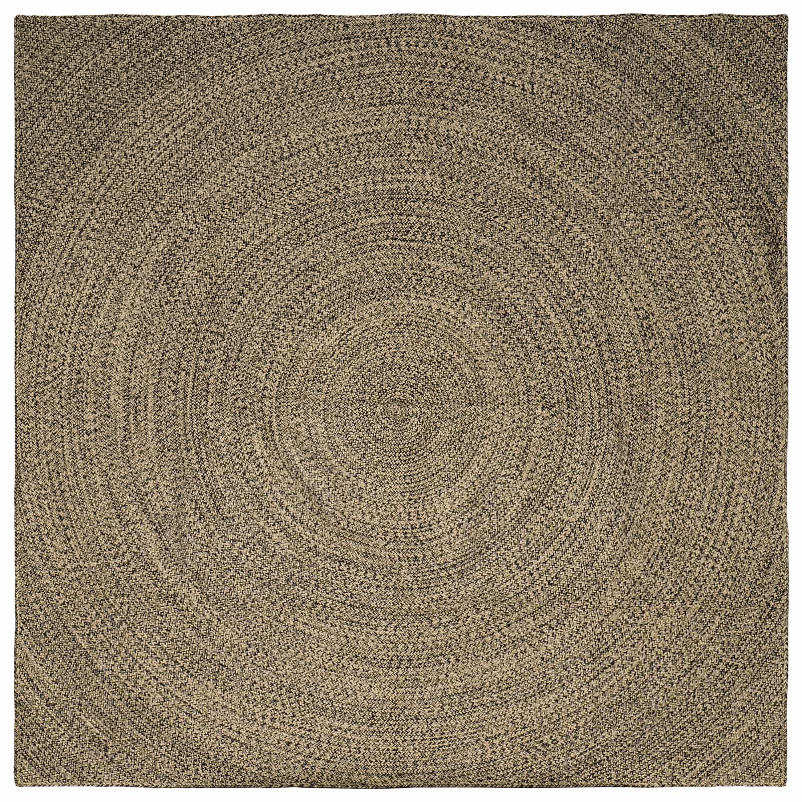 Vloerkleden Naturel en Zwart 240 x 240 cm Jute