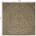 Vloerkleden Naturel en Zwart 300 x 300 cm Jute