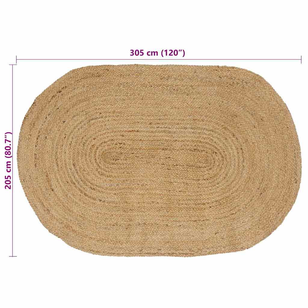 Vloerkleden Naturel 205 x 305 cm Jute