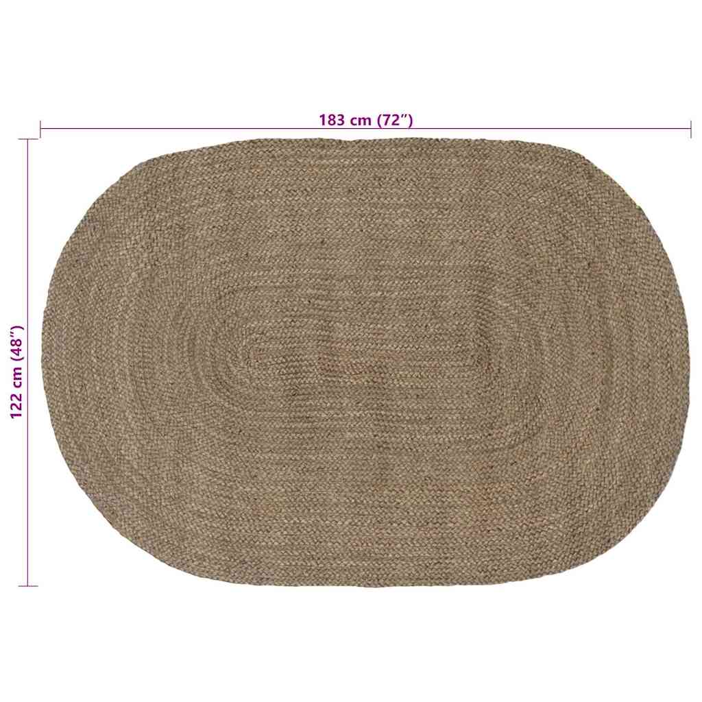 Vloerkleden Grijs 122 x 183 cm Jute