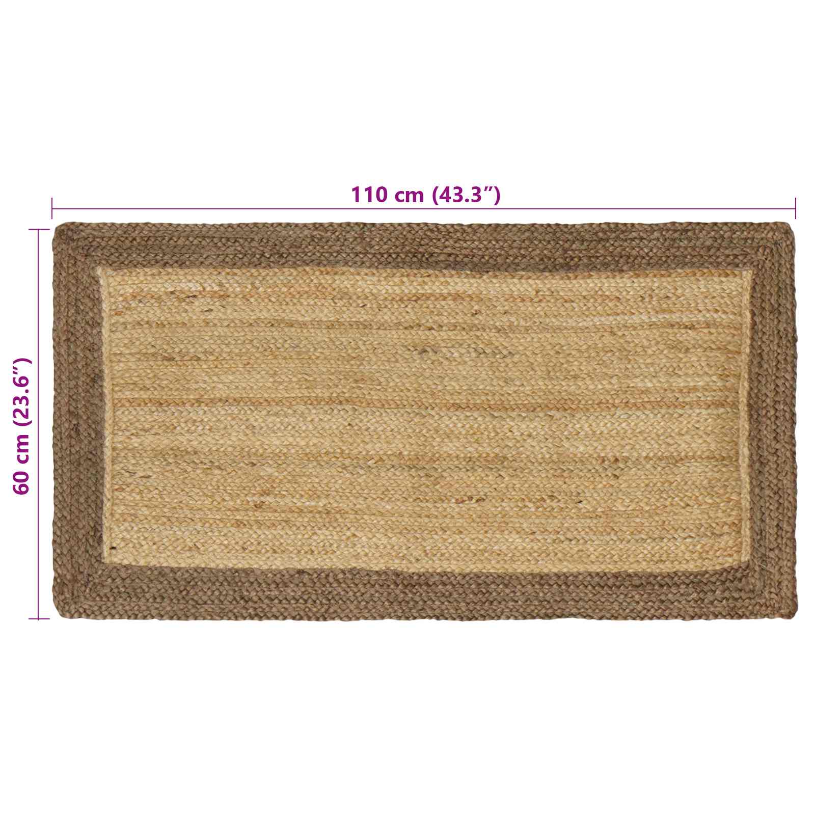 Vloerkleden Grijs 60 x 110 cm Jute