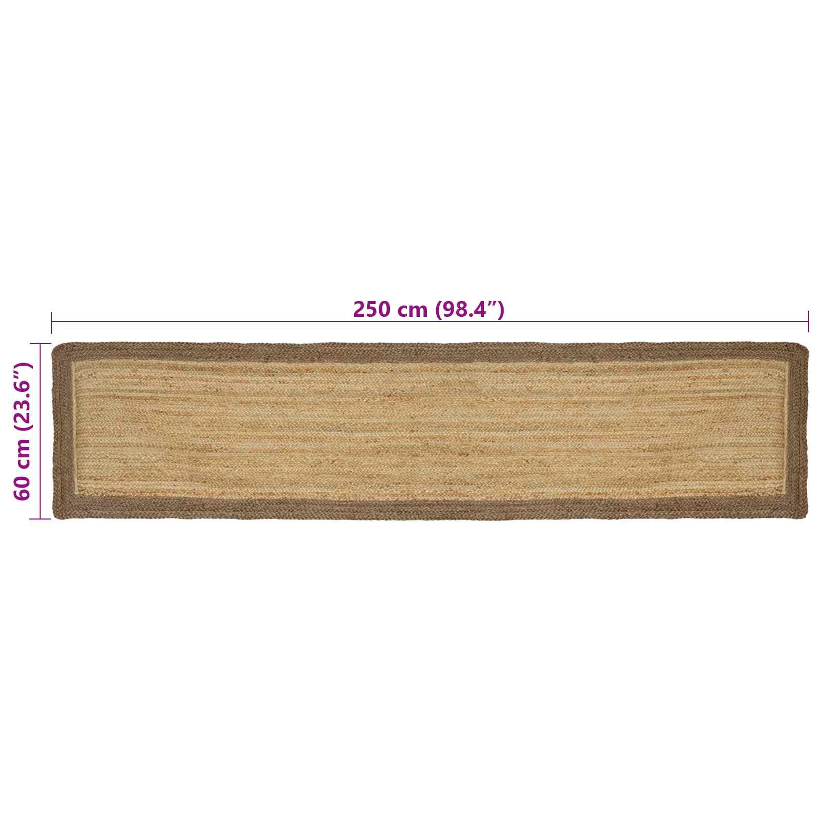 Vloerkleden Grijs 60 x 250 cm Jute