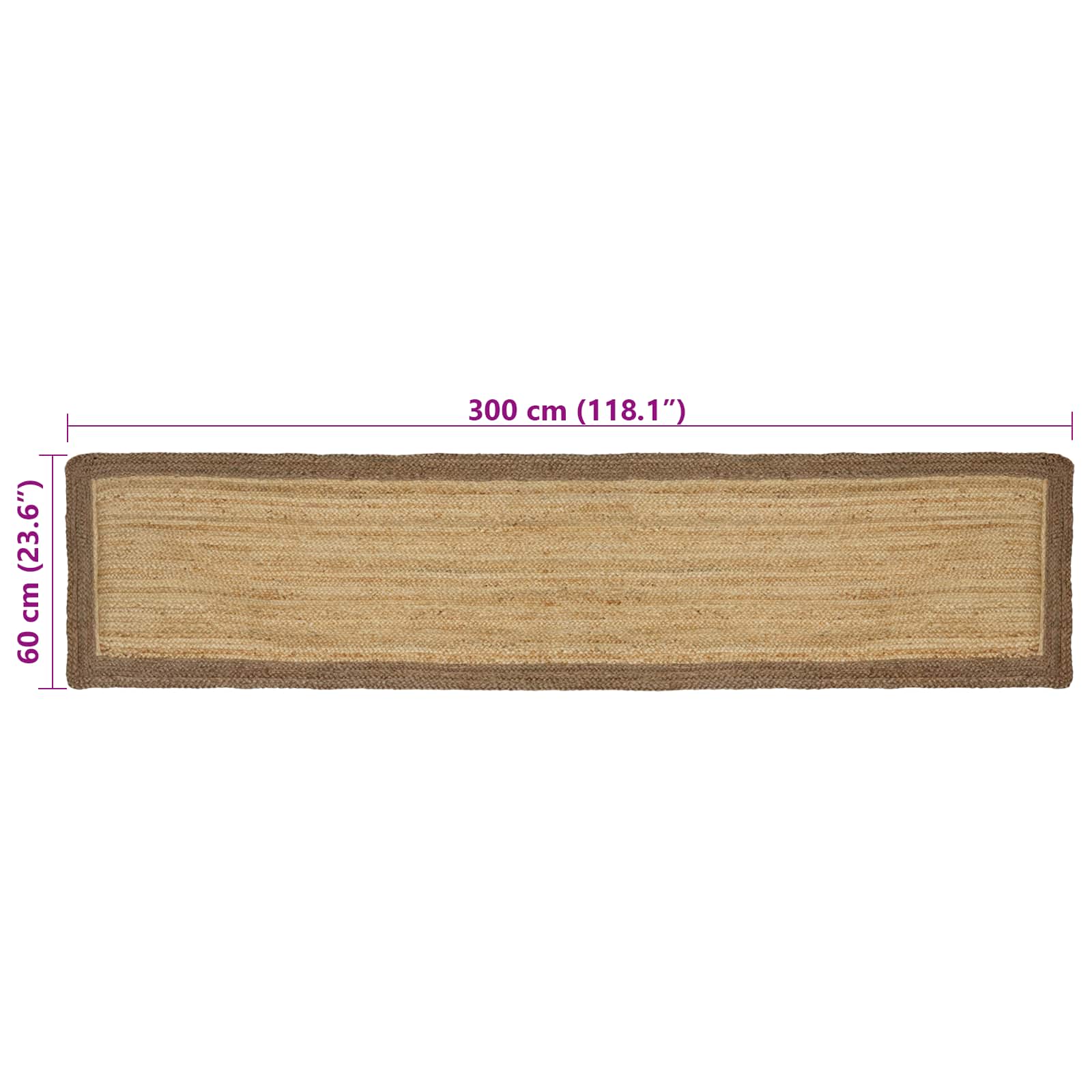 Vloerkleden Grijs 60 x 300 cm Jute